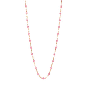 Gigi Clozeau - Collier fuchsia Classique Gigi, or rose, 45 cm
