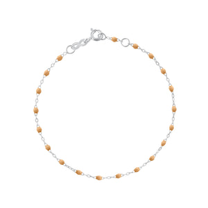 Gigi Clozeau - Bracelet nude Classique Gigi, or blanc, 18 cm