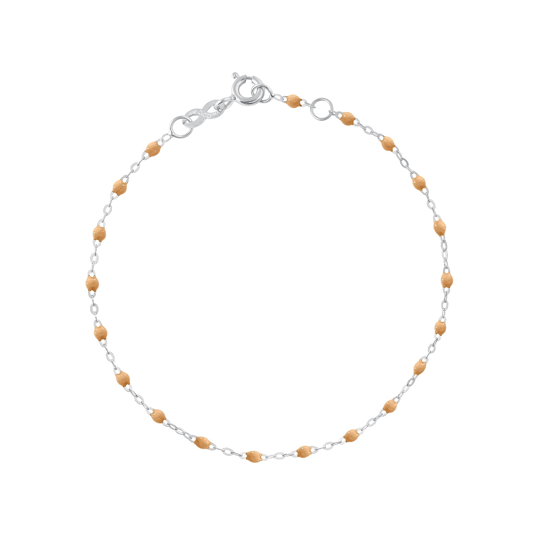 Gigi Clozeau - Bracelet nude Classique Gigi, or blanc, 19 cm