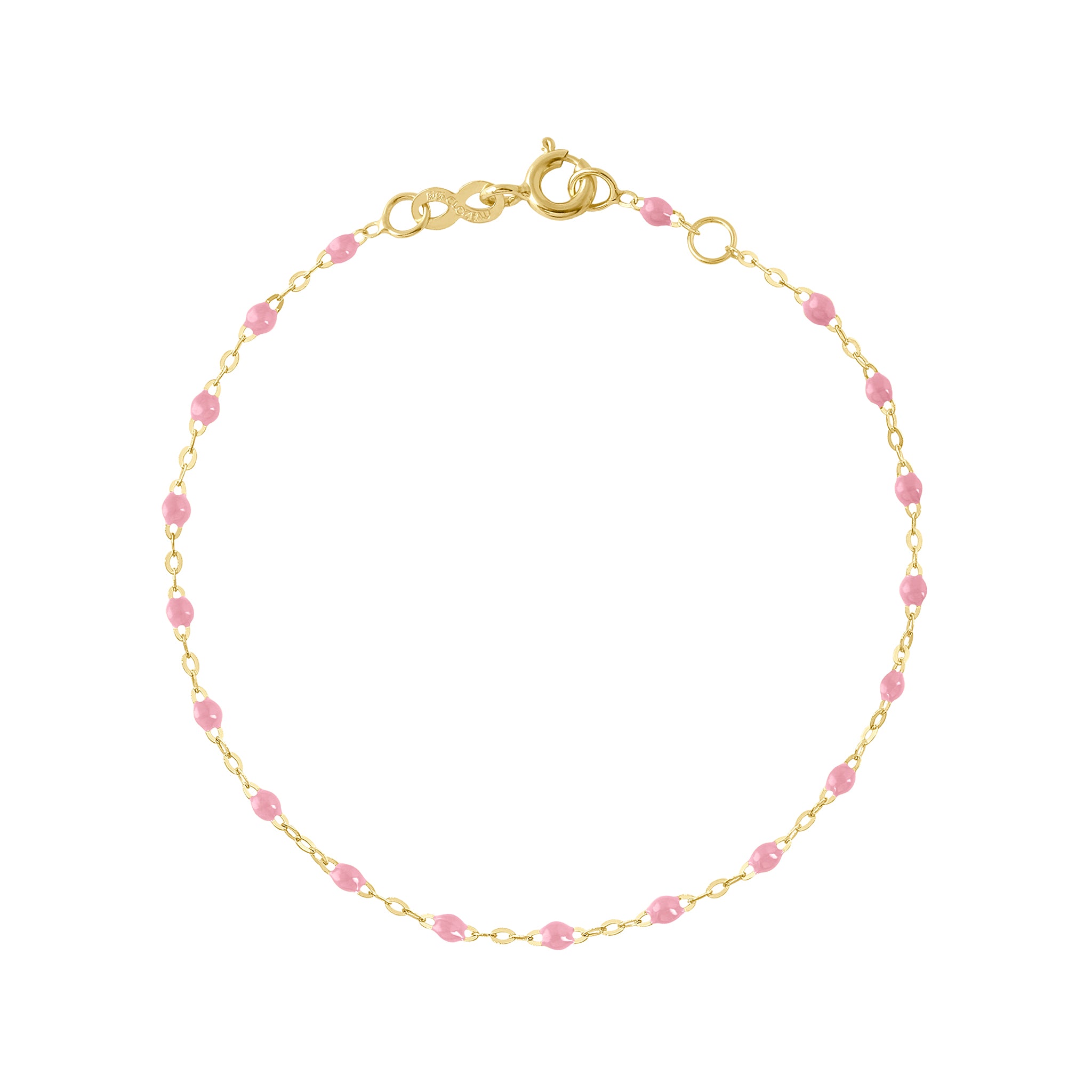 Gigi Clozeau - Bracelet fuchsia Classique Gigi, or jaune, 17 cm