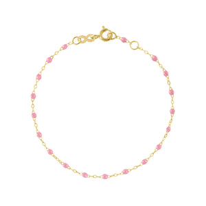 Gigi Clozeau - Bracelet fuchsia Classique Gigi, or jaune, 17 cm