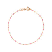 Gigi Clozeau - Bracelet fuchsia Classique Gigi, or rose, 17 cm