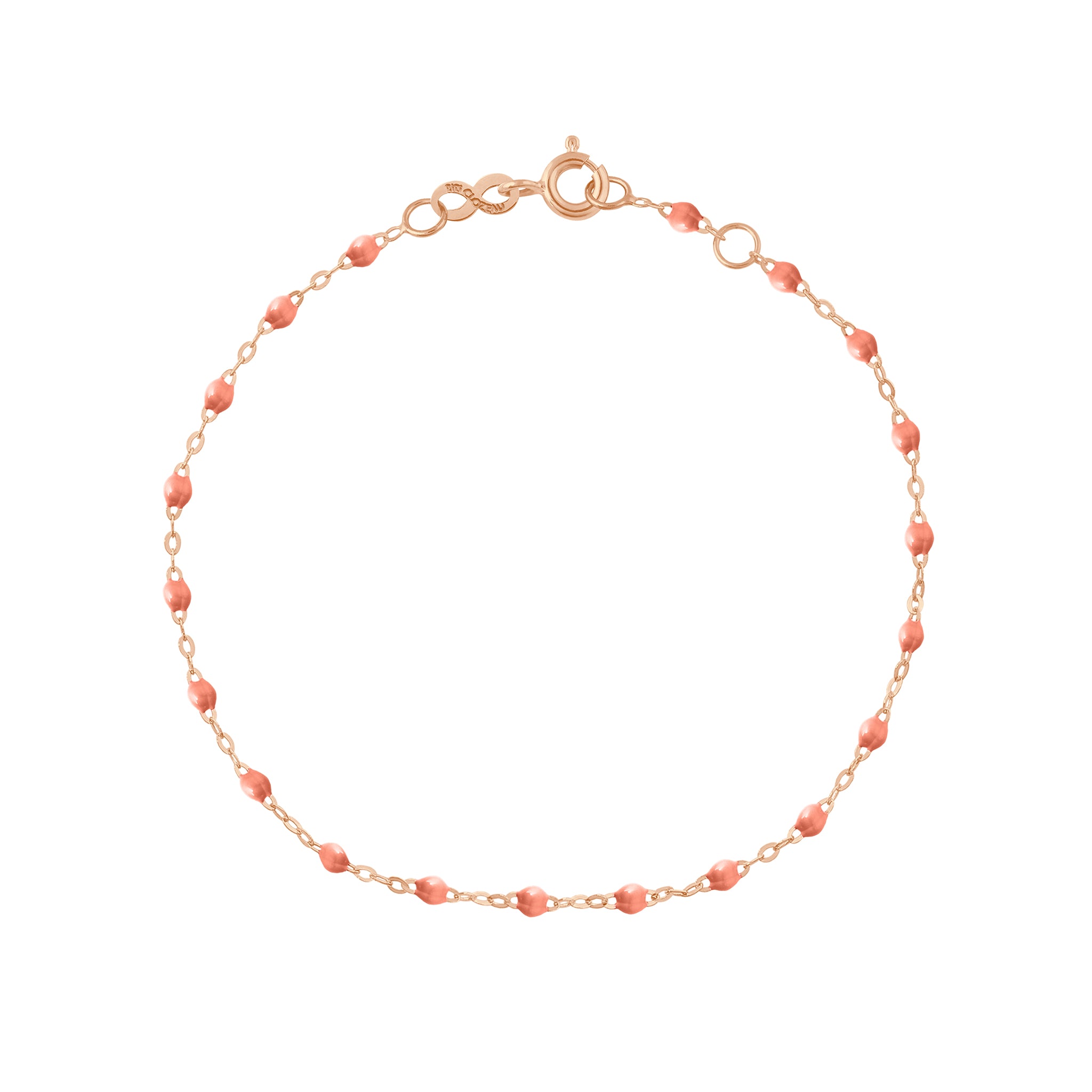 Gigi Clozeau - Bracelet saumon Classique Gigi, or rose, 18 cm