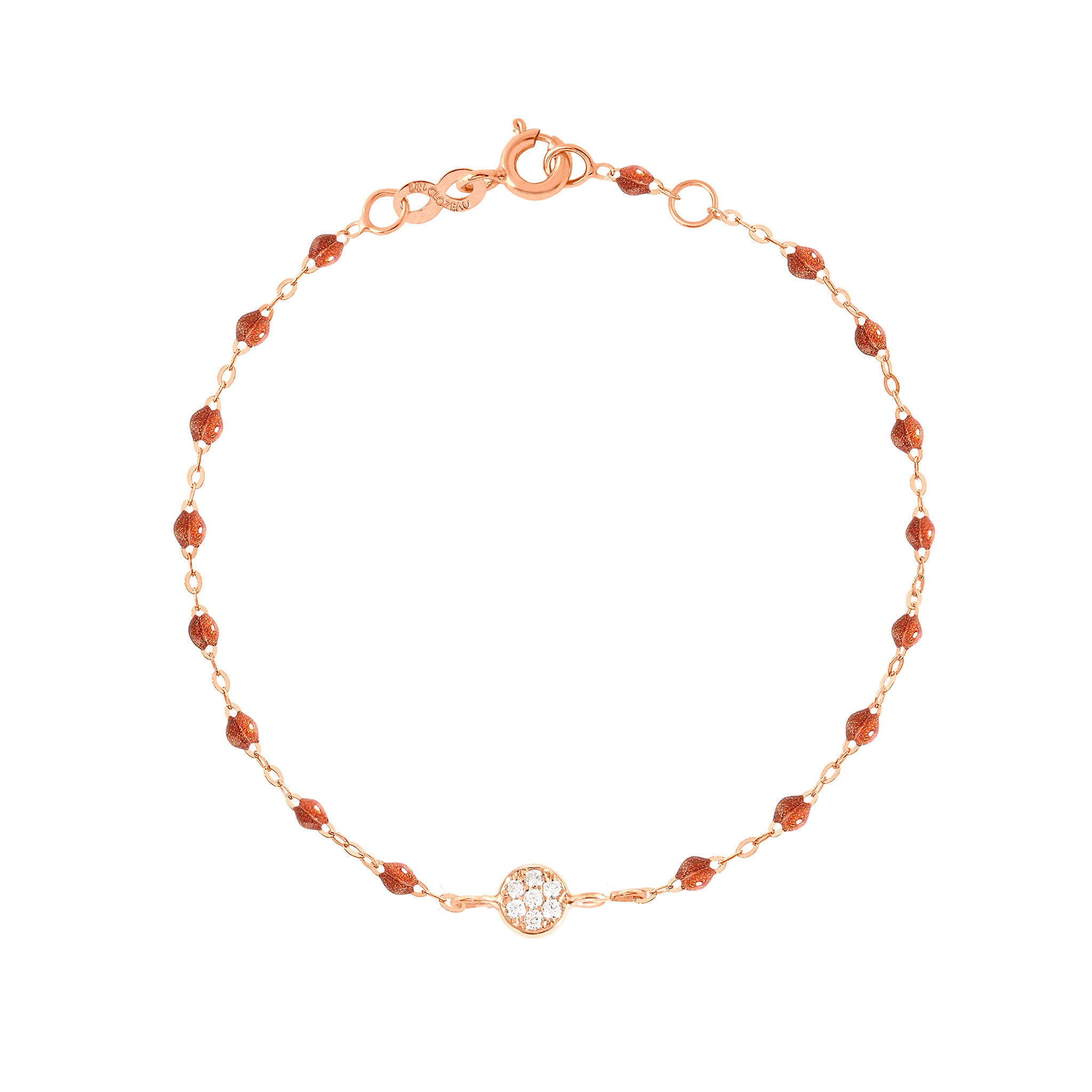Gigi Clozeau - Bracelet Puce or rose et diamants, 17 cm