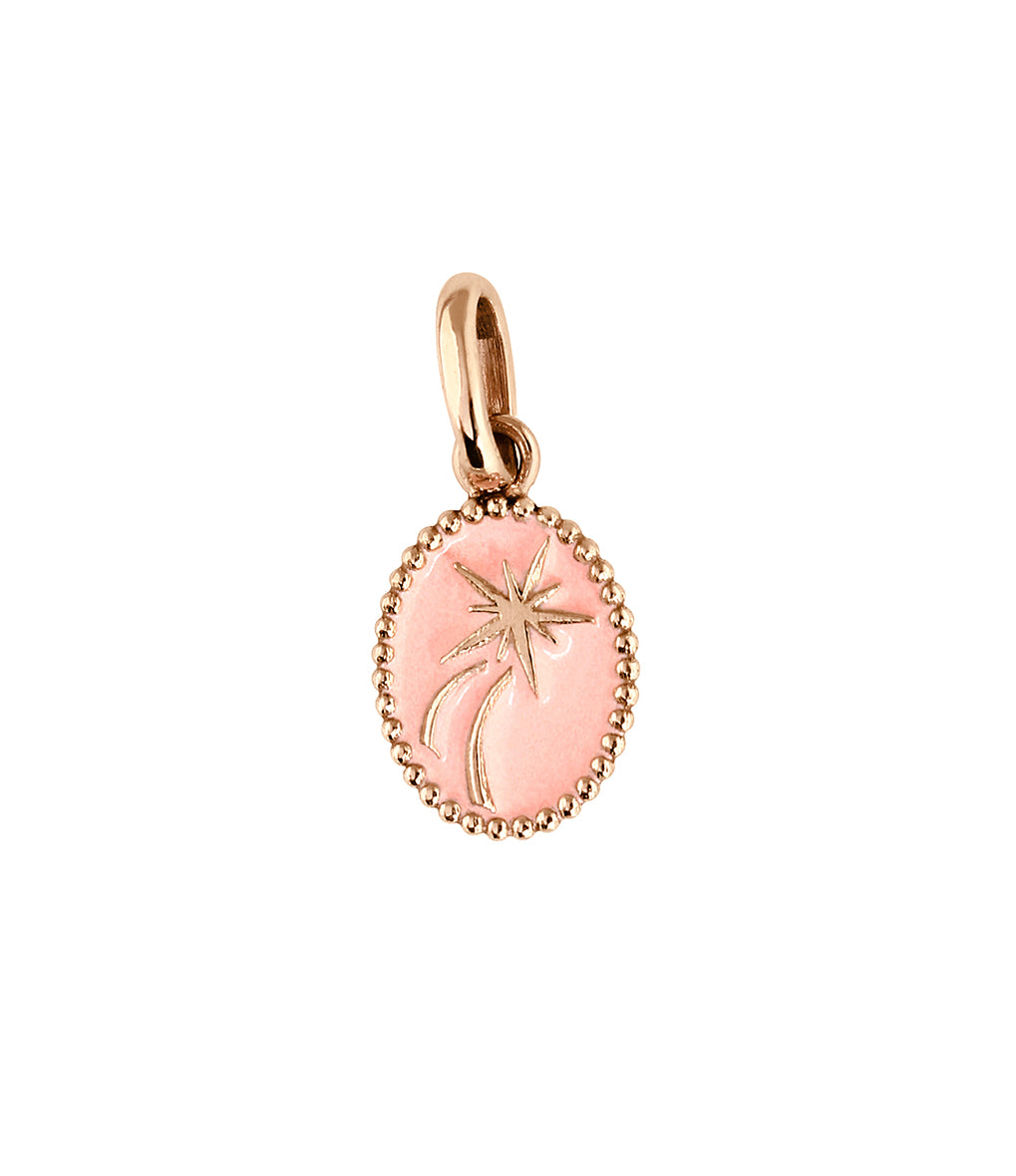 Gigi Clozeau - Pendentif Etoile Espoir résine saumon, or rose