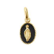 Gigi Clozeau - Pendentif Madone résine noire, or jaune