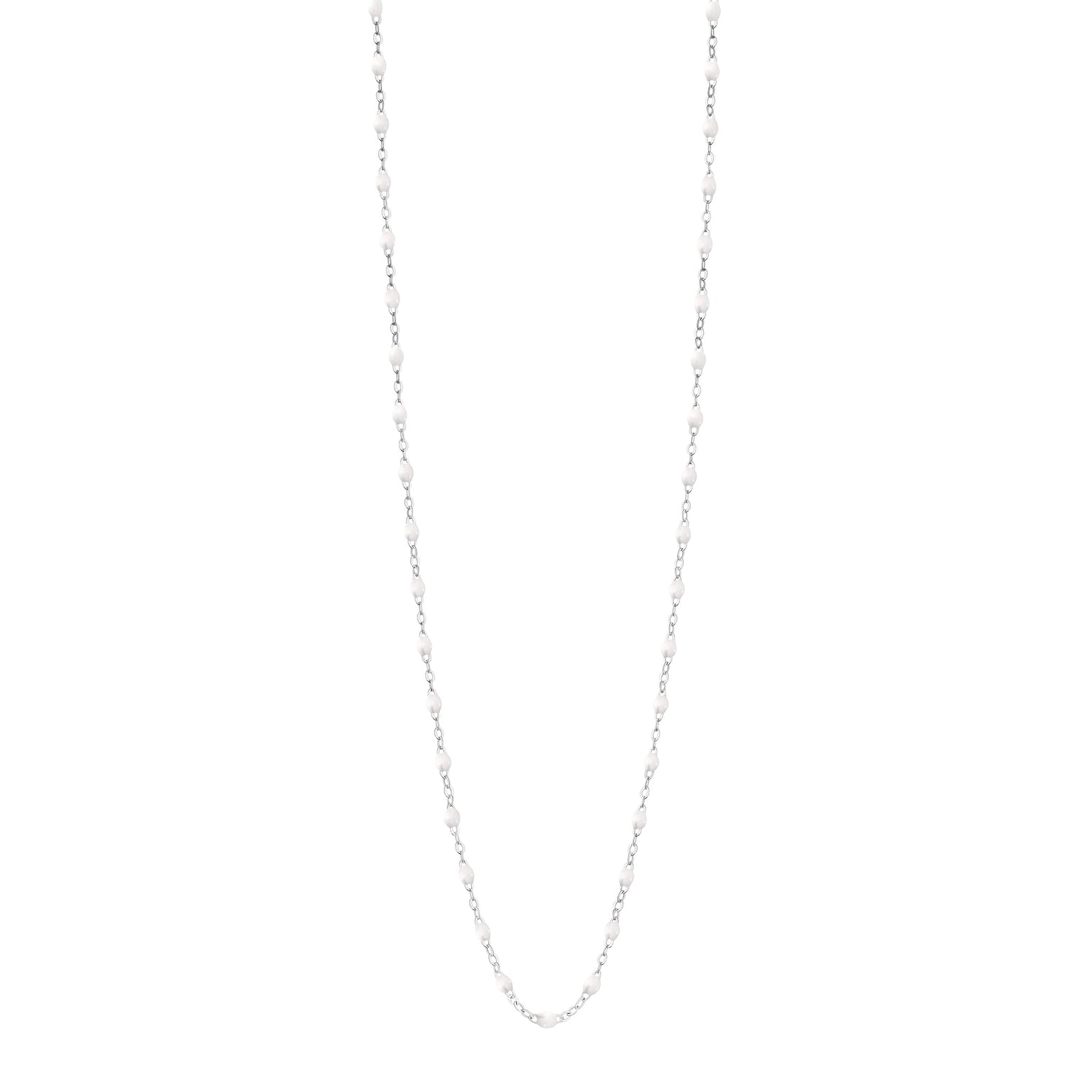 Gigi Clozeau - Sautoir blanc Classique Gigi, or blanc, 60 cm