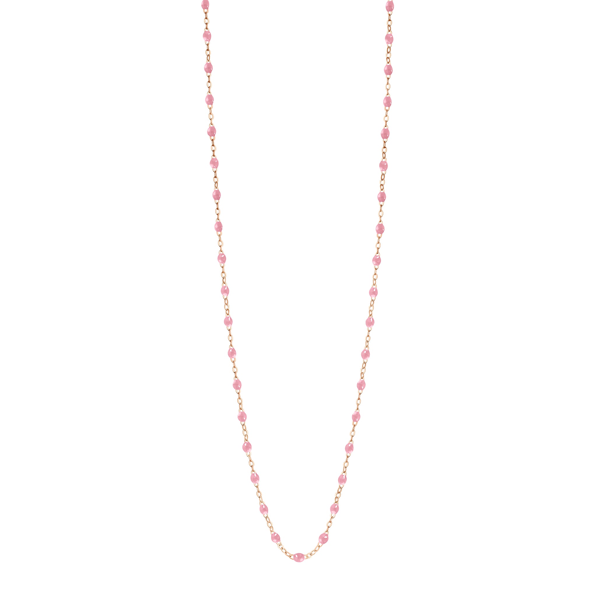 Gigi Clozeau - Sautoir fuchsia Classique Gigi, or rose, 86 cm