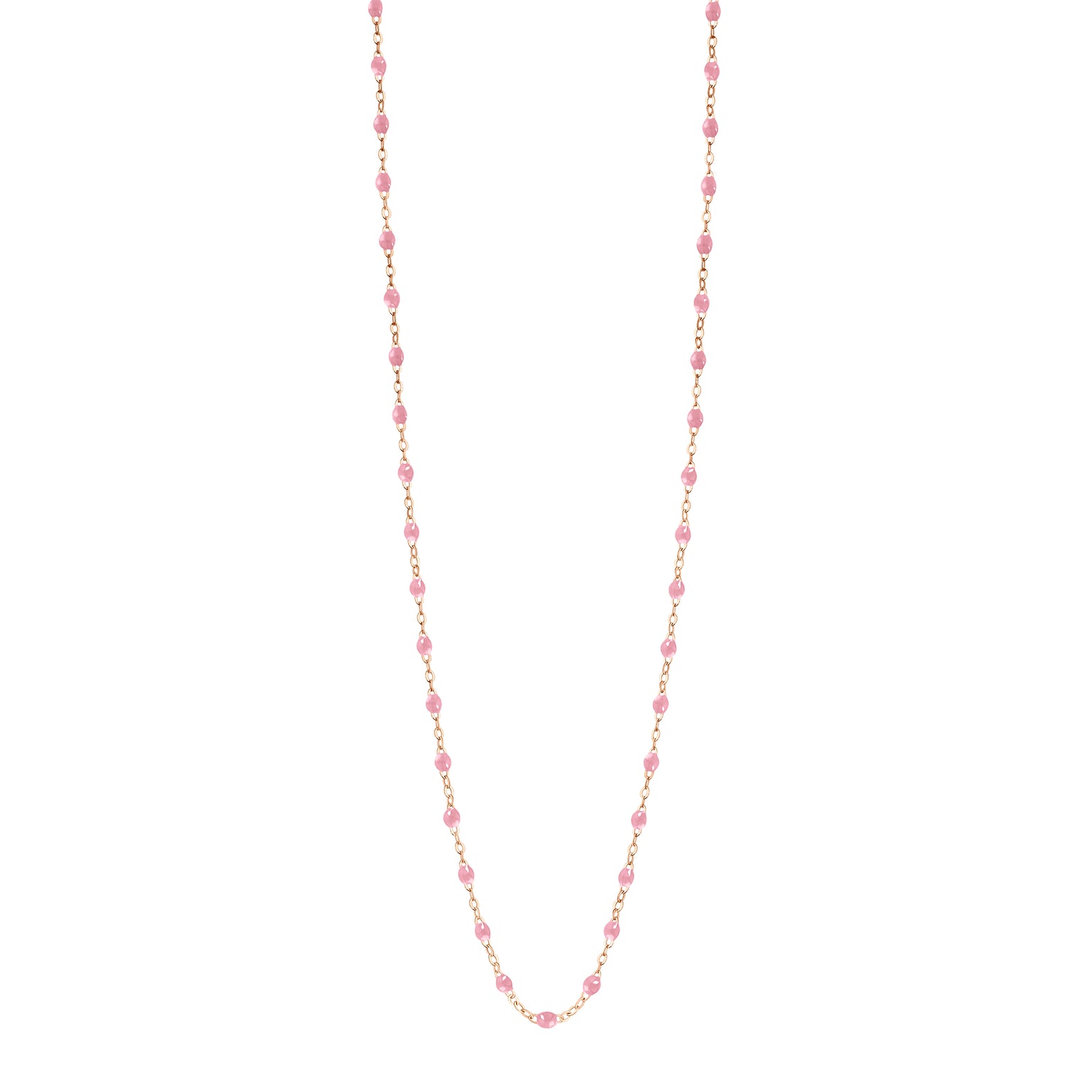 Gigi Clozeau - Sautoir fuchsia Classique Gigi, or rose, 86 cm