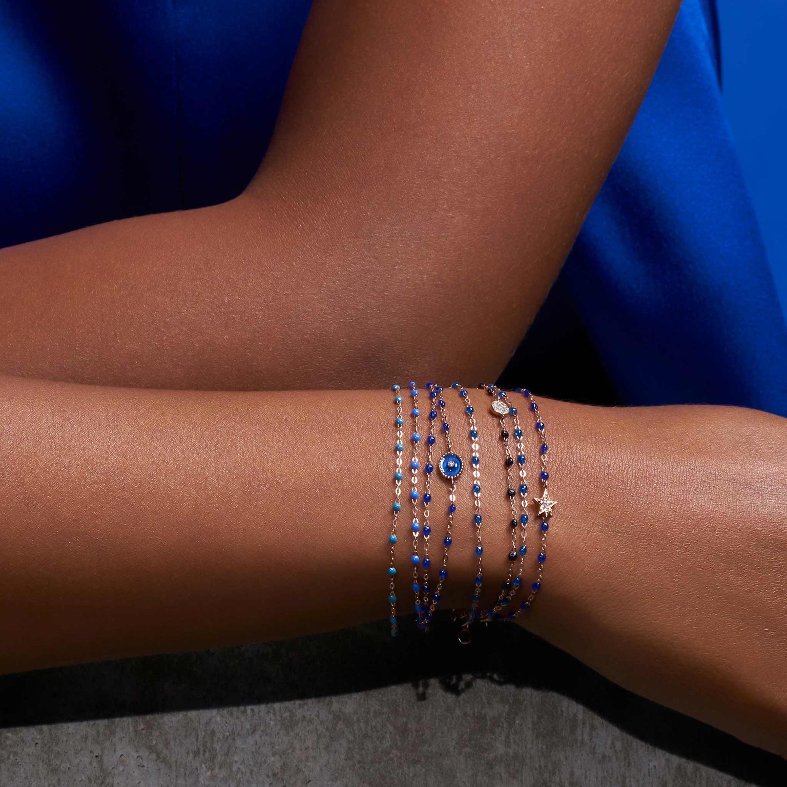 Gigi Clozeau - Bracelet céleste Classique Gigi, or rose, 17 cm