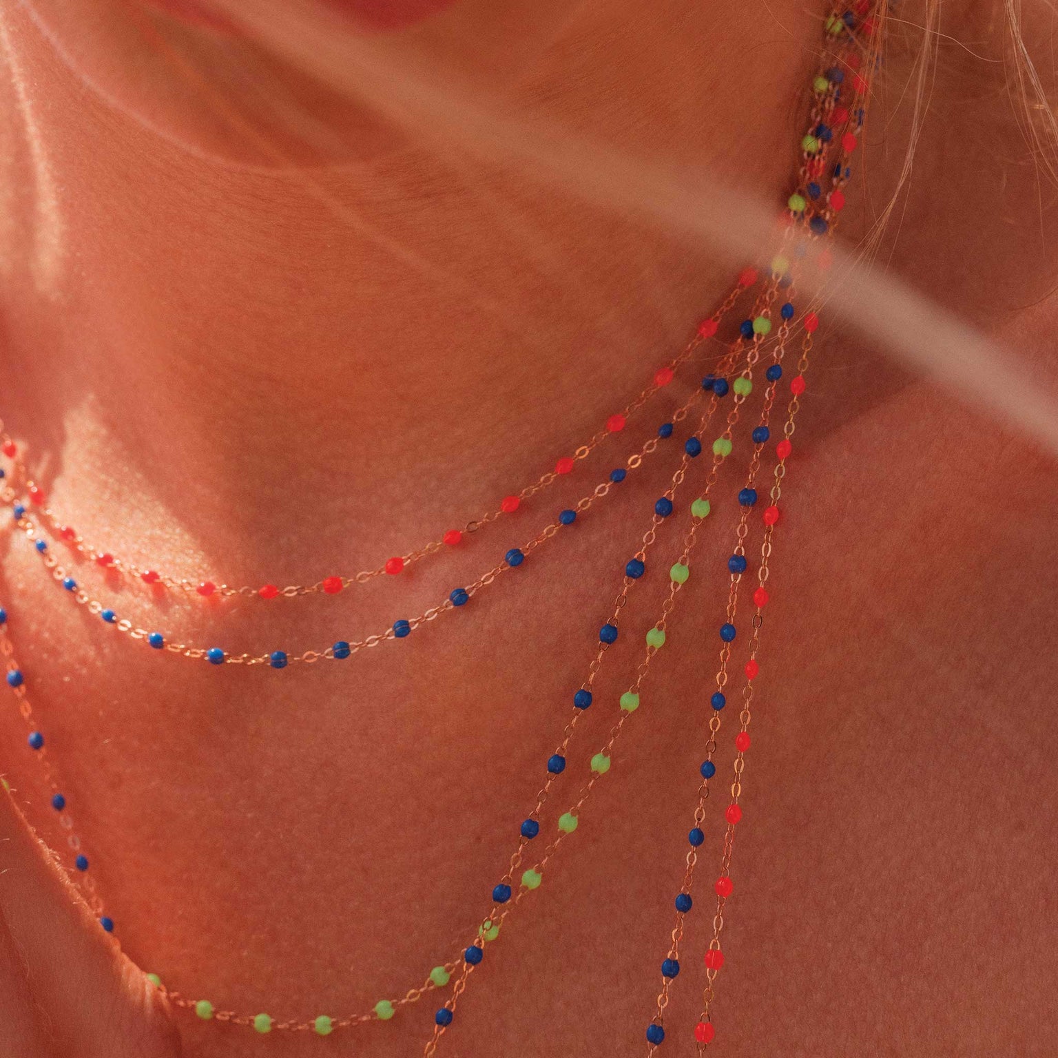 Gigi Clozeau - Collier corail Classique Gigi, or jaune, 42 cm