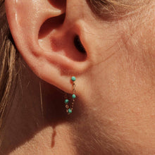 Gigi Clozeau - Boucles d'oreilles turquoise vert Classique Gigi, or jaune