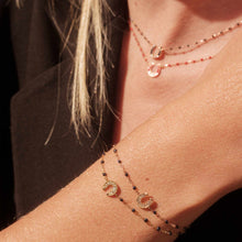 gigi clozeau - Bracelet nuit Fer à cheval, diamants, or rose, 17 cm