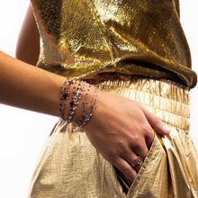 Gigi Clozeau - Bracelet sparkle Croix diamants, or jaune, 17 cm