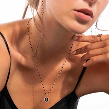 Gigi Clozeau - Collier noir Madone Suprême diamants, or jaune, 50 cm