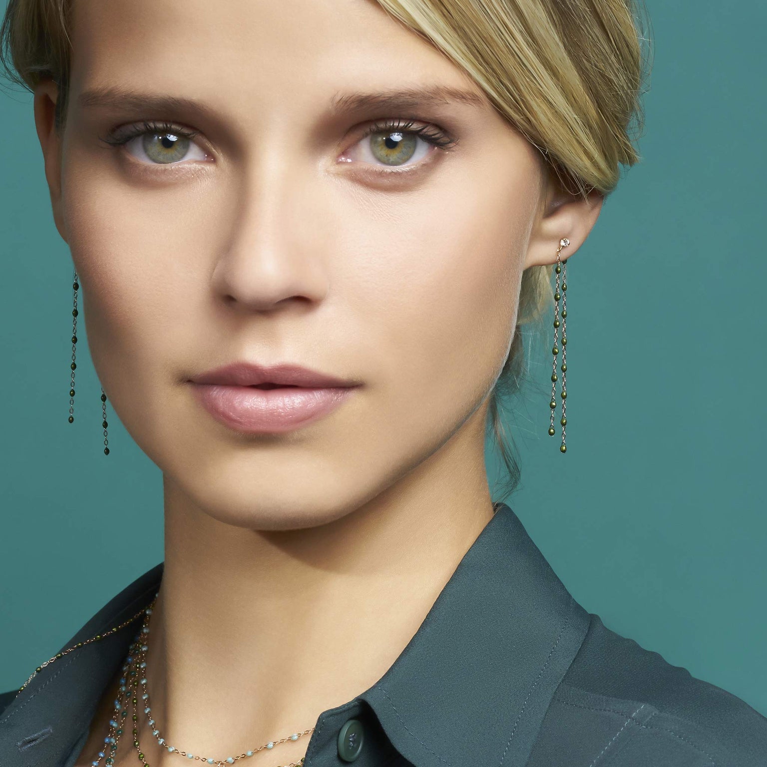 Gigi Clozeau - Boucles d'oreilles Dansantes Classique Gigi scarabée, diamants, or jaune