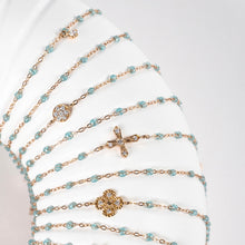 Gigi Clozeau - Bracelet aqua Classique Gigi, or rose, 19 cm