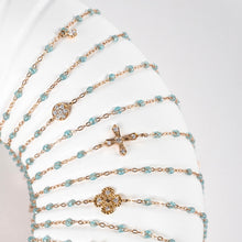 Gigi Clozeau - Bracelet blanc Gigi Suprême, or rose, 1 diamant, 17 cm