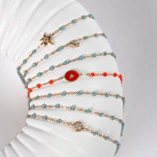 Gigi Clozeau - Bracelet corail Etoile du Nord diamant, or rose, 17 cm