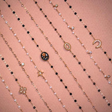 Gigi Clozeau - Bracelet noir Fer à cheval, diamants, or rose, 17 cm
