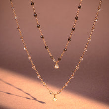 Gigi Clozeau - Collier quartz Gigi Suprême, or rose, 1 diamant, 42 cm