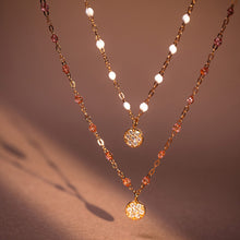 Gigi Clozeau - Collier blanc Puce diamants, or rose, 42 cm