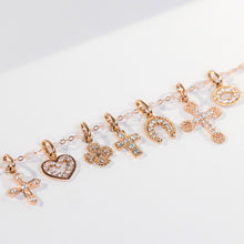 Gigi Clozeau - Pendentif Croix vintage, diamants, or rose