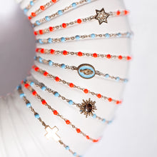 bracelet croix gigi clozeau turquoise
