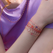 Gigi Clozeau - Bracelet Rose résine mauve, or rose, 17 cm