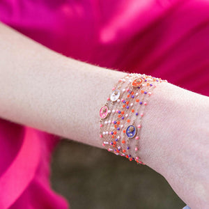 Gigi Clozeau - Pink Rose Bracelet, Yellow Gold, 17 cm