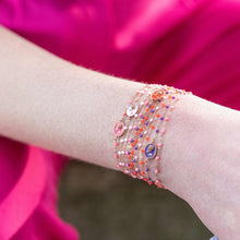 Gigi Clozeau - Bracelet Rose résine rose fluo, or rose, 17 cm