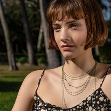 Gigi Clozeau - Gigi Supreme Classic 5 Diamond Necklace, Mint, Rose Gold, 45 cm