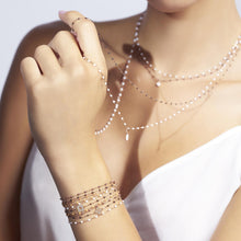Gigi Clozeau - Bracelet quartz Lucky Trèfle, diamants, or rose, 17 cm