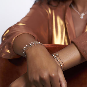 Gigi Clozeau - Bracelet quartz Cœur Suprême, diamants, or rose, 17 cm