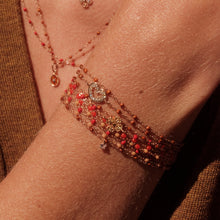 gigi clozeau - Bracelet fauve Gigi Suprême, or rose, 1 diamant, 17 cm