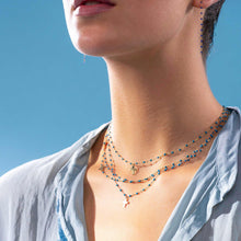 Gigi Clozeau - Collier céleste Croix de côté, or rose, 42 cm