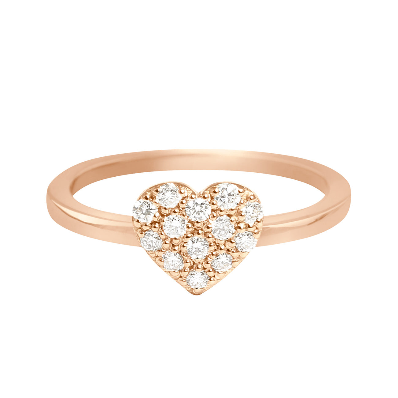 Gigi Clozeau - Bague In Love, diamants, or rose, T 49