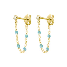 Gigi Clozeau - Boucles d'oreilles aqua Gigi Suprême, or jaune, diamants