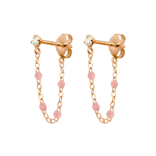 Gigi Clozeau - Boucles d'oreilles blush Gigi Suprême, or rose, diamants