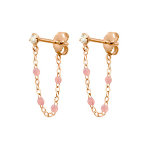 Gigi Clozeau - Boucles d'oreilles blush Gigi Suprême, or rose, diamants