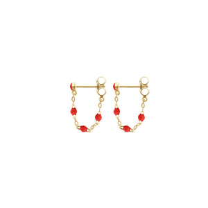 Gigi Clozeau - Boucles d'oreilles coquelicot Classique Gigi, or jaune