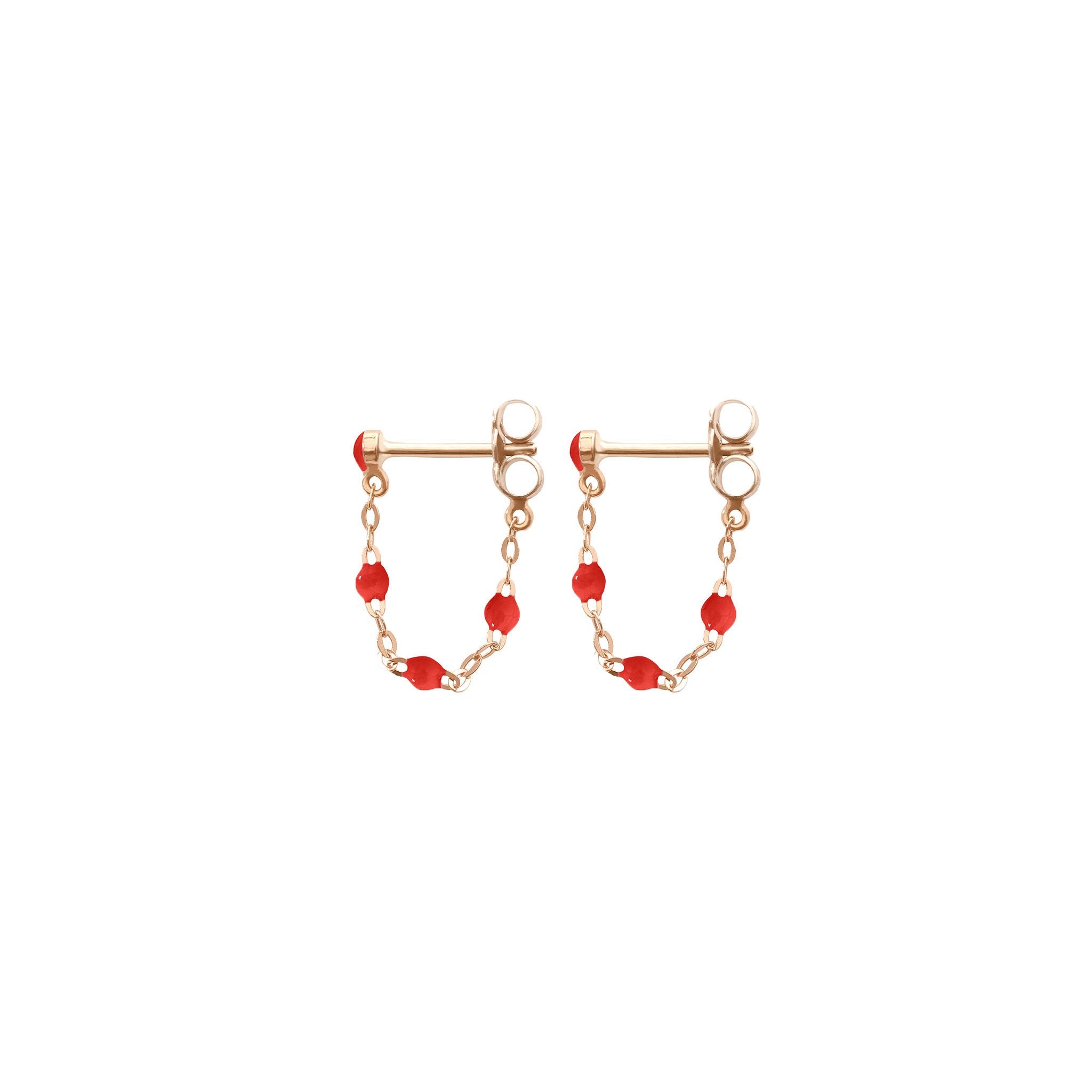 Gigi Clozeau - Boucles d'oreilles coquelicot Classique Gigi, or rose