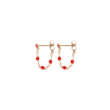 Gigi Clozeau - Boucles d'oreilles coquelicot Classique Gigi, or rose