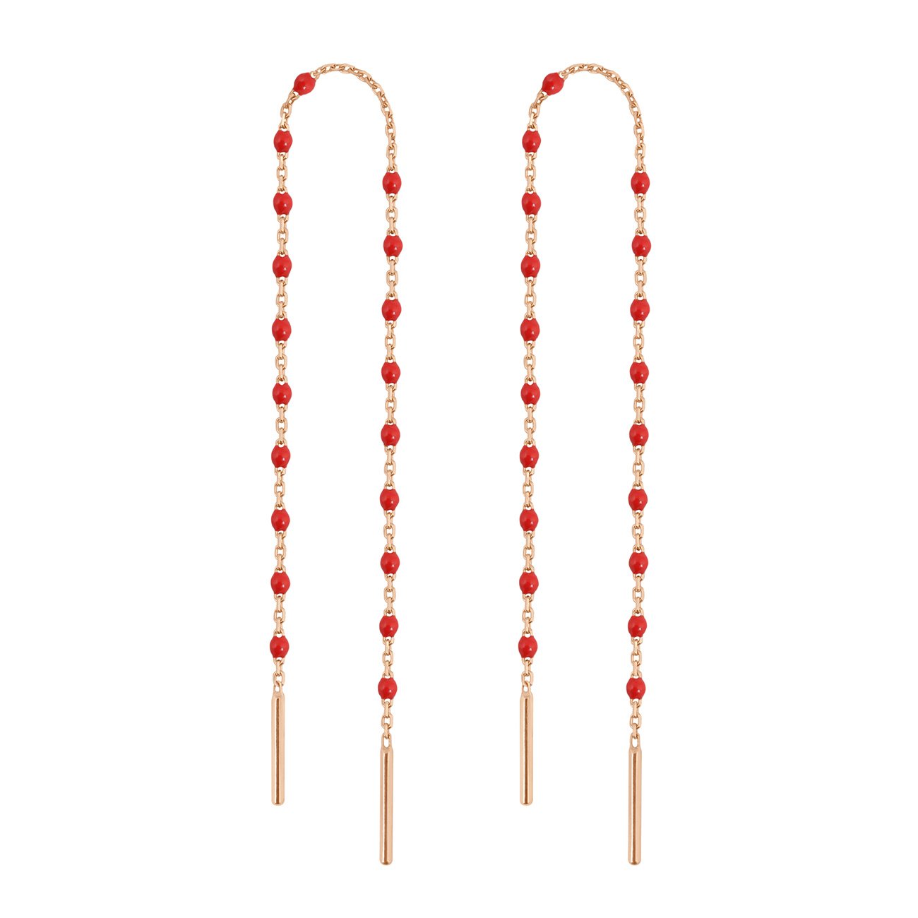 Gigi Clozeau - Boucles d'oreilles coquelicot Mini Gigi, or rose