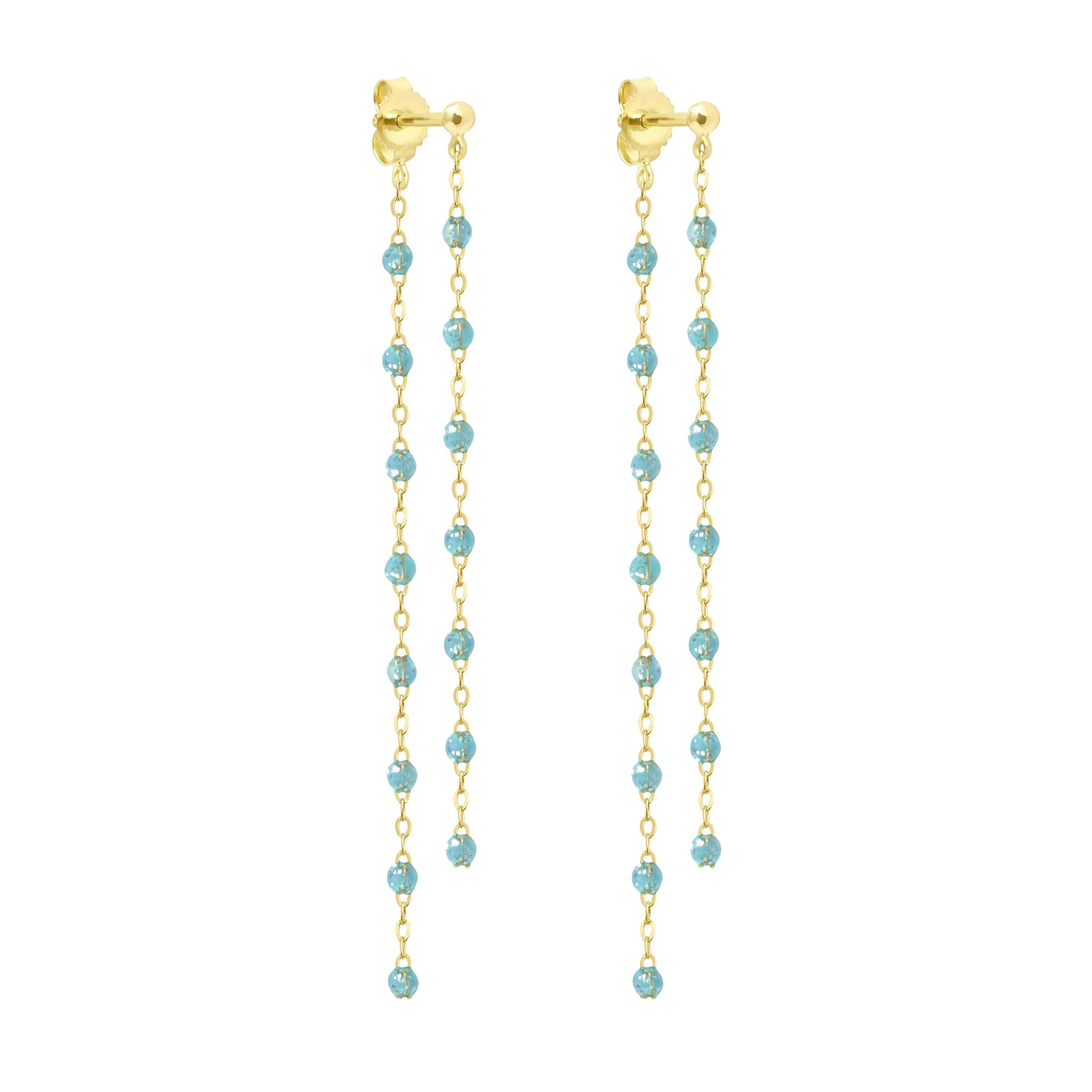 Gigi Clozeau - Boucles d'oreilles Dansantes Classique Gigi aqua, or jaune