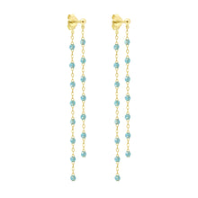 Gigi Clozeau - Boucles d'oreilles Dansantes Classique Gigi aqua, or jaune