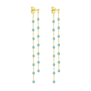 Gigi Clozeau - Boucles d'oreilles Dansantes Classique Gigi aqua, or jaune