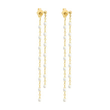 Gigi Clozeau - Boucles d'oreilles Dansantes Classique Gigi blanche, or jaune