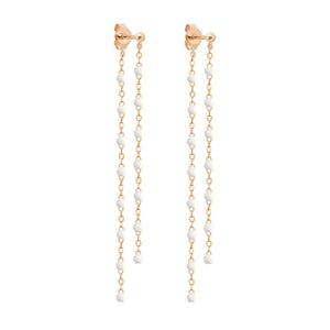 Gigi Clozeau - Boucles d'oreilles Dansantes Classique Gigi blanche, or rose