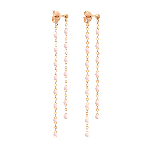 Gigi Clozeau - Boucles d'oreilles Dansantes Classique Gigi blanche, or rose